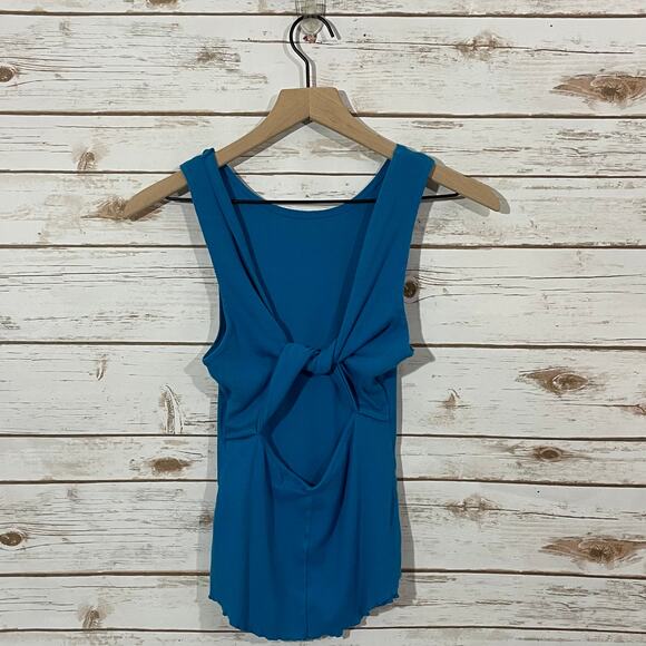 Free People Pfeiffer Twist Back Ribbed Tank - Blue - XS - Picture 10 of 12